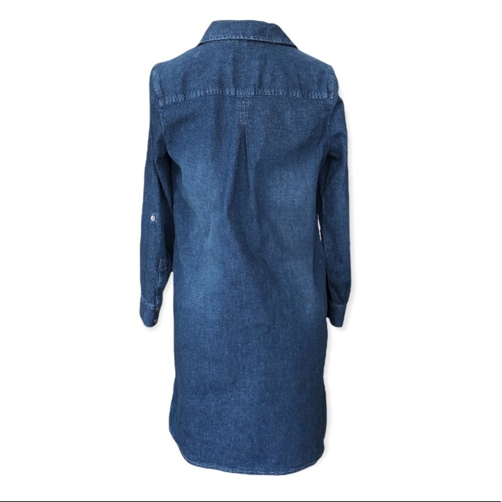 Long Sleeve Jean Dress - Picture 5 of 5